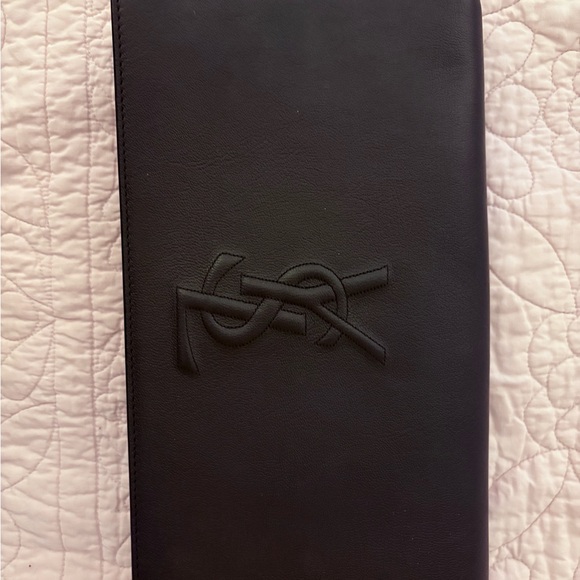 Yves Saint Laurent Large Deep Navy Clutch (approx 11.5x6.5”) - Picture 2 of 7